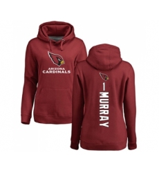 Football Women's Arizona Cardinals #1 Kyler Murray Maroon Backer Pullover Hoodie
