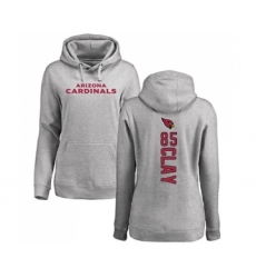 Football Women's Arizona Cardinals #85 Charles Clay Ash Backer Pullover Hoodie
