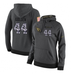 NFL Women Nike Arizona Cardinals #44 Markus Golden Stitched Black Anthracite Salute to Service Player Performance Hoodie