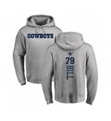 Football Dallas Cowboys #79 Trysten Hill Ash Backer Pullover Hoodie