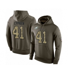 Football Men's Philadelphia Eagles #41 Johnathan Cyprien Green Salute To Service Pullover Hoodie