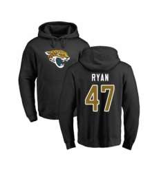 Football Jacksonville Jaguars #47 Jake Ryan Black Name & Number Logo Pullover Hoodie