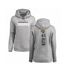 Football Women's Jacksonville Jaguars #41 Josh Allen Ash Backer Pullover Hoodie