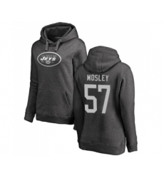 Football Women's New York Jets #57 C.J. Mosley Ash One Color Pullover Hoodie