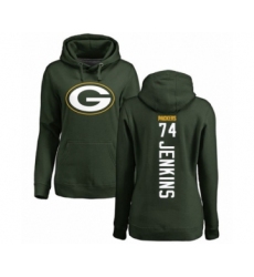 Football Women's Green Bay Packers #74 Elgton Jenkins Green Backer Hoodie
