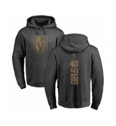 Hockey Vegas Golden Knights #40 Garret Sparks Charcoal One Color Backer Pullover Hoodie