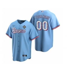 Men's Texas Rangers Active Player Custom Blue 2023 World Series Stitched Baseball Jersey