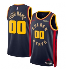 Men's Golden State Warriors Active Player Custom Navy 2024-25 City Edition Stitched Basketball Jersey