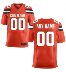 Men's Cleveland Browns Nike Orange Custom Alternate Elite Jersey