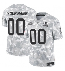 Men's Green Bay Packers Active Player Custom 2024 F.U.S.E Arctic Camo Salute To Service Limited Stitched Football Jersey