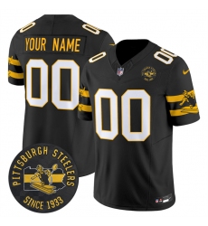 Men’s Pittsburgh Steelers Throwback 1933 Patch black Vapor Limited All Stitched Jerseys