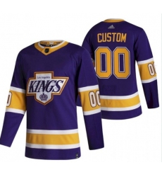 Men's Los Angeles Kings Adidas Purple Hockey Custom NHL Stitched Jersey
