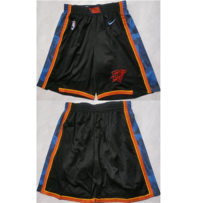 Men's Oklahoma City Thunder Black Shorts (Run Small)