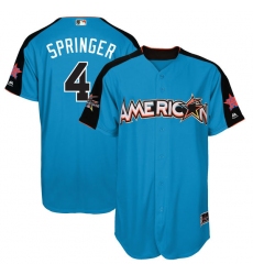 Youth Majestic Houston Astros #4 George Springer Replica Blue American League 2017 MLB All-Star MLB Jersey