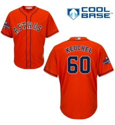 Men's Majestic Houston Astros #60 Dallas Keuchel Replica Orange Alternate 2017 World Series Champions Cool Base MLB Jersey