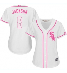 Women's Majestic Chicago White Sox #8 Bo Jackson Replica White Fashion Cool Base MLB Jersey