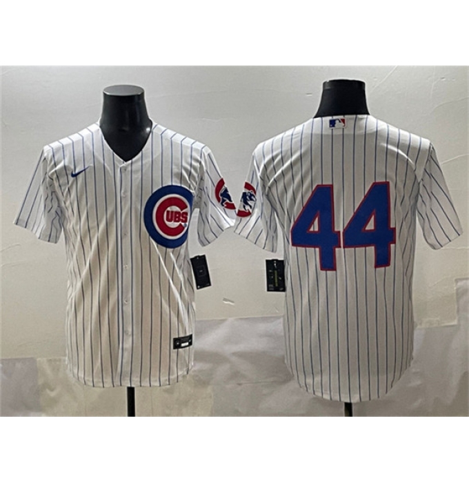 Men's Chicago Cubs #44 Anthony Rizzo White Cool Base Stitched Baseball Jersey