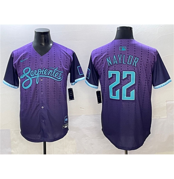 Men's Arizona Diamondbacks #22 Josh Naylor Purple 2025 City Connect Limited Stitched Baseball Jersey