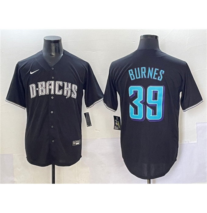 Men's Arizona Diamondbacks #39 Corbin Burnes Black Stitched Baseball Jersey
