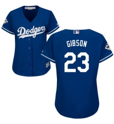 Women's Majestic Los Angeles Dodgers #23 Kirk Gibson Replica Royal Blue Alternate 2017 World Series Bound Cool Base MLB Jersey