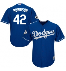 Youth Majestic Los Angeles Dodgers #42 Jackie Robinson Replica Royal Blue Alternate 2017 World Series Bound Cool Base MLB Jersey