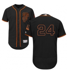 Men's Majestic San Francisco Giants #24 Willie Mays Black Alternate Flex Base Authentic Collection MLB Jersey