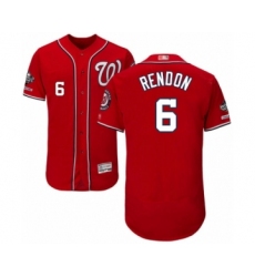 Men's Washington Nationals #6 Anthony Rendon Red Alternate Flex Base Authentic Collection 2019 World Series Champions Baseball Jersey
