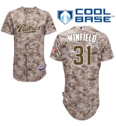Men's Majestic San Diego Padres #31 Dave Winfield Authentic Camo Alternate 2 Cool Base MLB Jersey