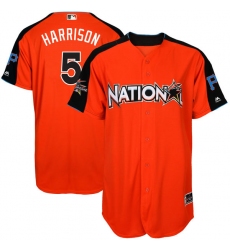 Youth Majestic Pittsburgh Pirates #5 Josh Harrison Authentic Orange National League 2017 MLB All-Star MLB Jersey