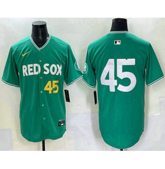 Men's Boston Red Sox #45 Pedro Martinez Green 2025 City Connect Limited Jersey