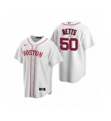 Women's Boston Red Sox #50 Mookie Betts Nike White Replica Alternate Jersey