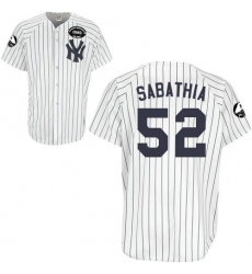 Men's Majestic New York Yankees #52 C.C. Sabathia Replica White GMS 