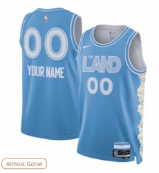 Unisex Cleveland Cavaliers Nike Light Blue 2024-25 Custom Swingman Jersey