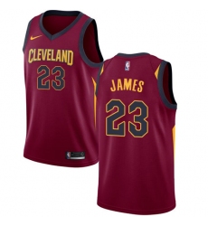 Men's Nike Cleveland Cavaliers #23 LeBron James Swingman Maroon Road NBA Jersey - Icon Edition