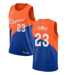 Youth Nike Cleveland Cavaliers #23 LeBron James Swingman Blue NBA Jersey - City Edition