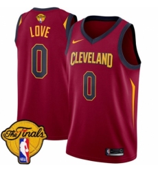 Men's Nike Cleveland Cavaliers #0 Kevin Love Swingman Maroon 2018 NBA Finals Bound NBA Jersey - Icon Edition