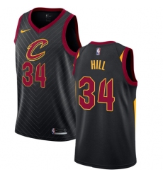 Men's Nike Cleveland Cavaliers #34 Tyrone Hill Swingman Black Alternate NBA Jersey Statement Edition