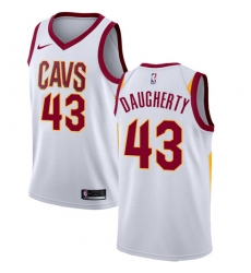 Youth Nike Cleveland Cavaliers #43 Brad Daugherty Authentic White Home NBA Jersey - Association Edition