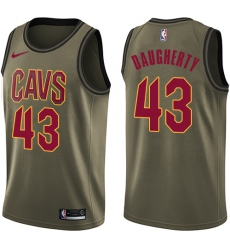 Youth Nike Cleveland Cavaliers #43 Brad Daugherty Swingman Green Salute to Service NBA Jersey