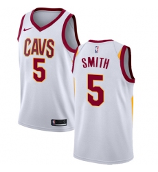 Youth Nike Cleveland Cavaliers #5 J.R. Smith Swingman White Home NBA Jersey - Association Edition