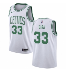 Men's Nike Boston Celtics #33 Larry Bird Swingman White NBA Jersey - Association Edition