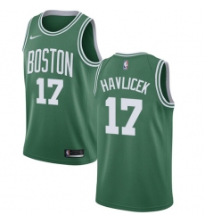 Men's Nike Boston Celtics #17 John Havlicek Swingman Green(White No.) Road NBA Jersey - Icon Edition