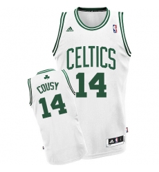 Women's Adidas Boston Celtics #14 Bob Cousy Swingman White Home NBA Jersey