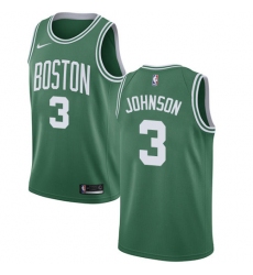 Women's Nike Boston Celtics #3 Dennis Johnson Swingman Green(White No.) Road NBA Jersey - Icon Edition