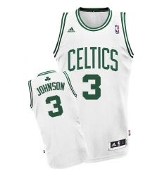 Youth Adidas Boston Celtics #3 Dennis Johnson Swingman White Home NBA Jersey