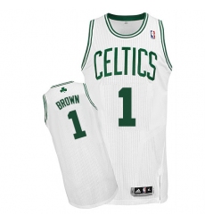 Youth Adidas Boston Celtics #1 Walter Brown Authentic White Home NBA Jersey