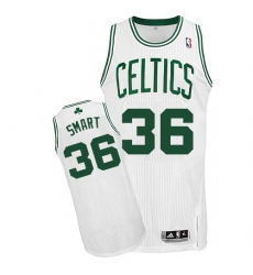 Youth Adidas Boston Celtics #36 Marcus Smart Authentic White Home NBA Jersey