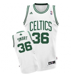 Youth Adidas Boston Celtics #36 Marcus Smart Swingman White Home NBA Jersey