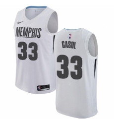 Youth Nike Memphis Grizzlies #33 Marc Gasol Swingman White NBA Jersey - City Edition