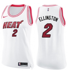 Women's Nike Miami Heat #2 Wayne Ellington Swingman White/Pink Fashion NBA Jersey